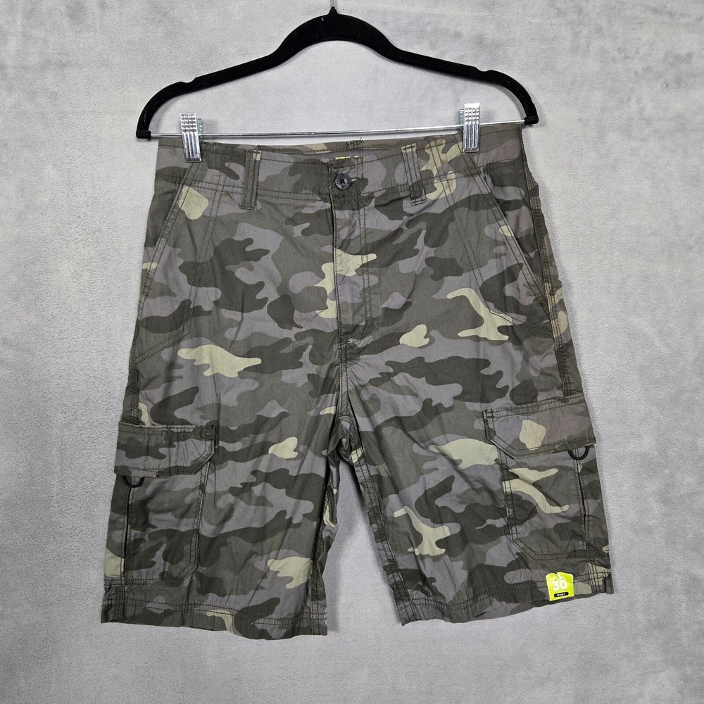 Lee Cargo Shorts Mens 30 Camo Extreme Motion Stretch Outdoor NEW